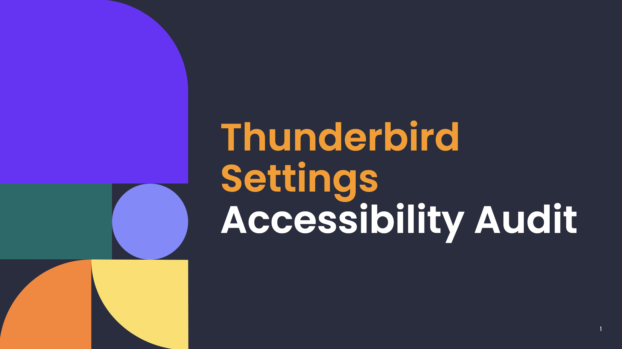 Thunderbird accessibility audit thumbnail